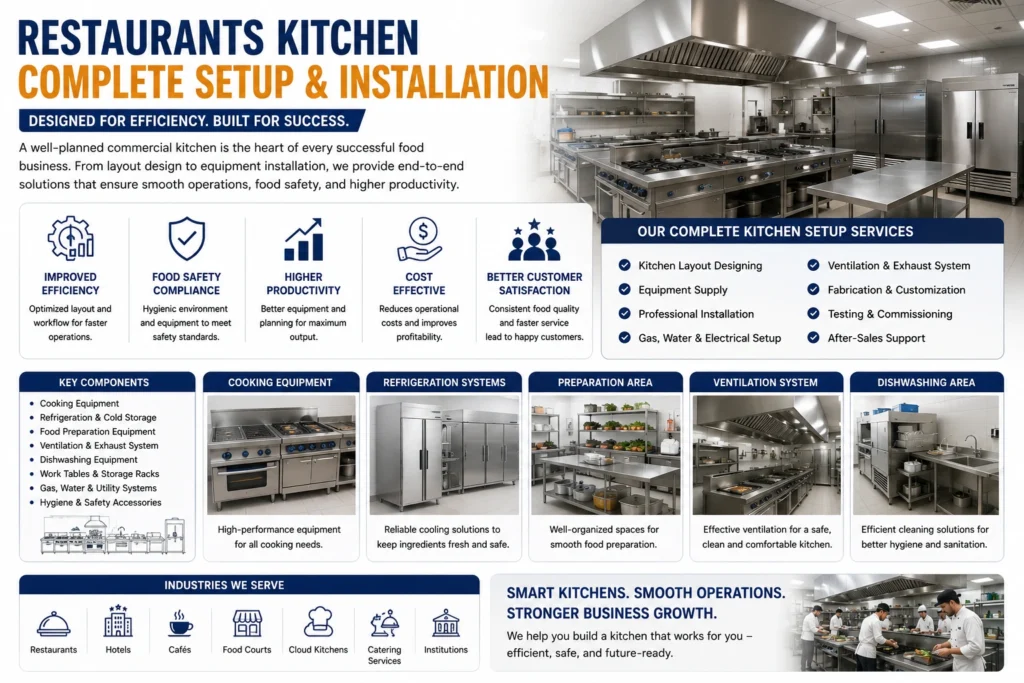 Restaurants Kitchen Complete Setup & Installation